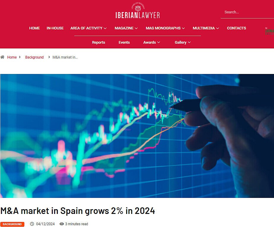 M&A market in Spain grows 2% in 2024